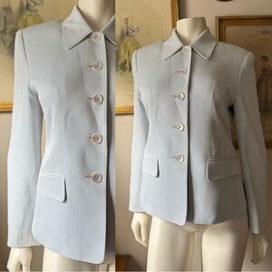 Vintage Light Blue Blazer Jacket
